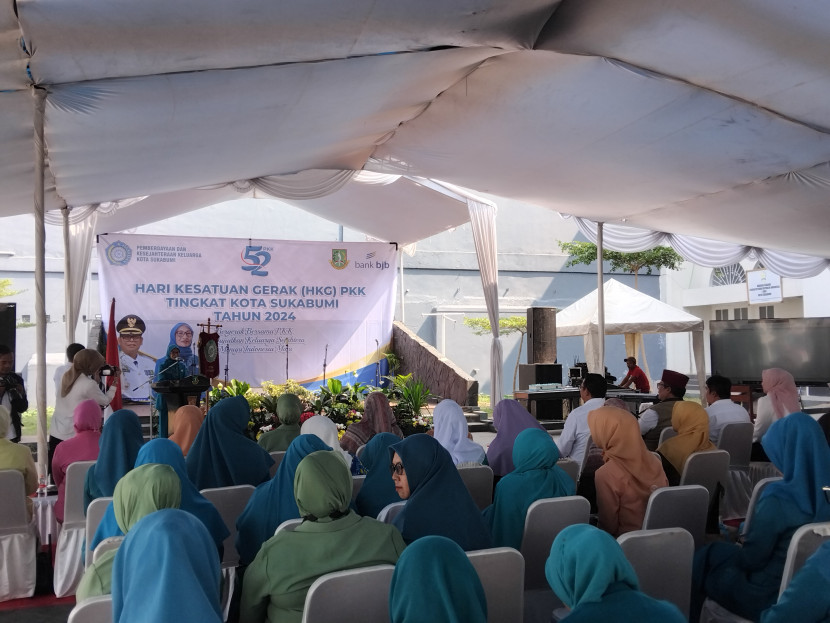 Momen peringatan HKG PKK Kota Sukabumi di Gedung Juang 45 Kota Sukabumi, Rabu (4/9/2024).