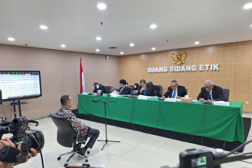 Sidang Kode Etik Wakil Ketua KPK Nurul Ghufron yang digelar di Gedung Pusat Edukasi Antikorupsi KPK, Jakarta Selatan, Jumat (6/9/2023). (Foto: Antara)