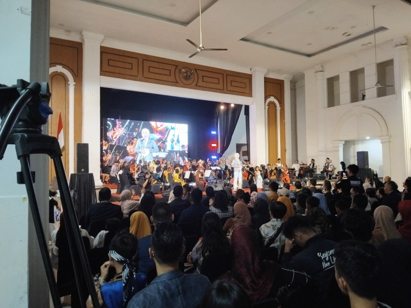 Konser Orkestra Budaya Nusantara yang digelar Sukabumi Violin Community di Gedung Juang 45 Kota Sukabumi, Sabtu (07/09/2024).