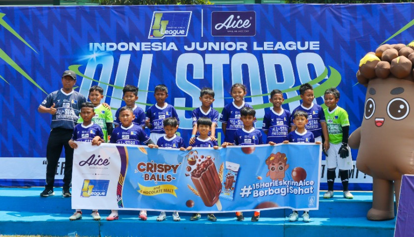 Salah satu peserta Indonesia Junior League (IJL) All-stars Friendly Match 2024 yang didukung Aice Group. (Ist)