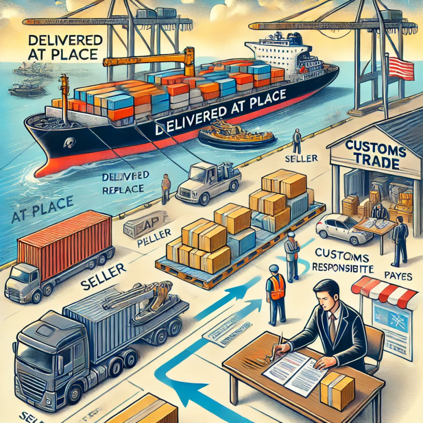 Ilustrasi DAP sebagai skema Incoterms. Sumber: istimewa