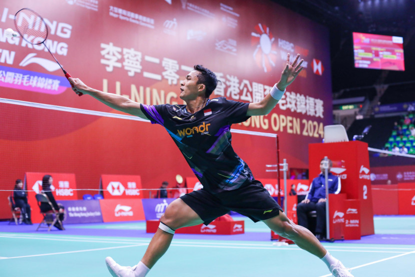 Dua pemain tunggal putra Indonesia, Jonatan Christie dan Anthony Sinisuka Ginting melaju ke perempat final Hong Kong Open 2024. (PBSI)