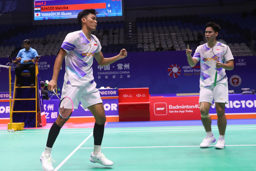 Pasangan ganda putra Daniel Marthin/Muhammad Shohibul Fikri melangkah ke semifinal China Open 2024. (PBSI)