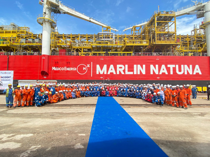 FPSO Marlin Natuna produksi galangan kapal dalam negeri karya anak bangsa dengan mayoritas para pekerja lokal. (Foto: Humas Medco)