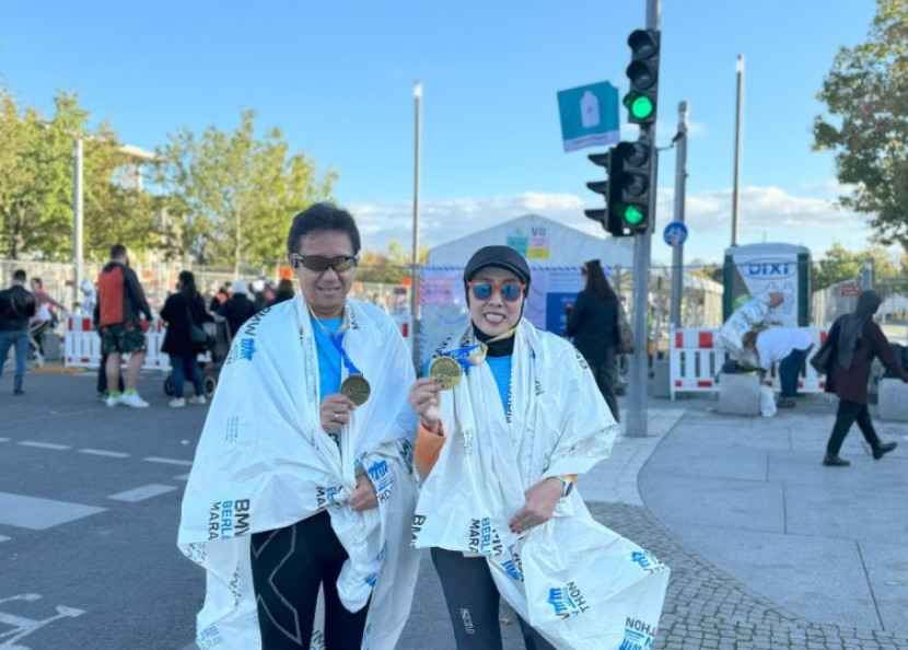 Menteri Kesehatan RI Budi Gunadi Sadikin berhasil menjadi finisher di BMW Berlin Marathon dengan jarak 42 kilometer