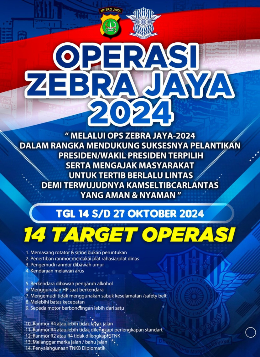 Flayer Operasi Zebra Jaya 2024. (Foto: Dok Ruzka Indonesia)