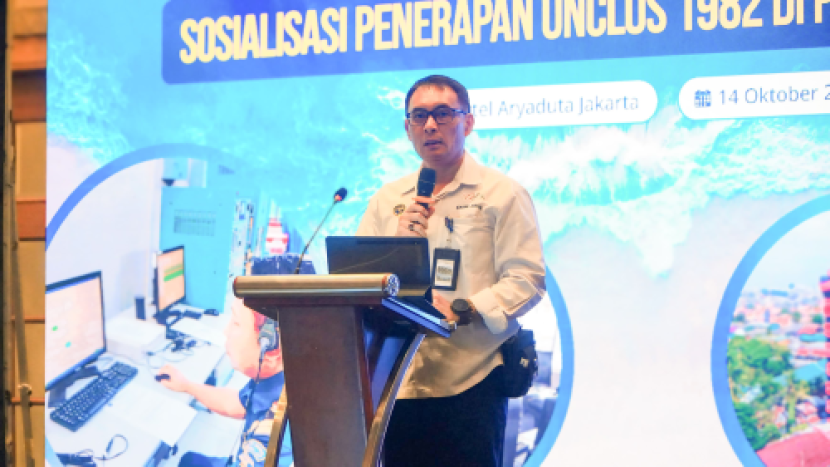 Dirjen Hubla Antoni Arif Priadi pimpin Sosialisasi Penerapan Unclos pada Senin (14/10/2024). Foto: Situs resmi Ditjen Hubla