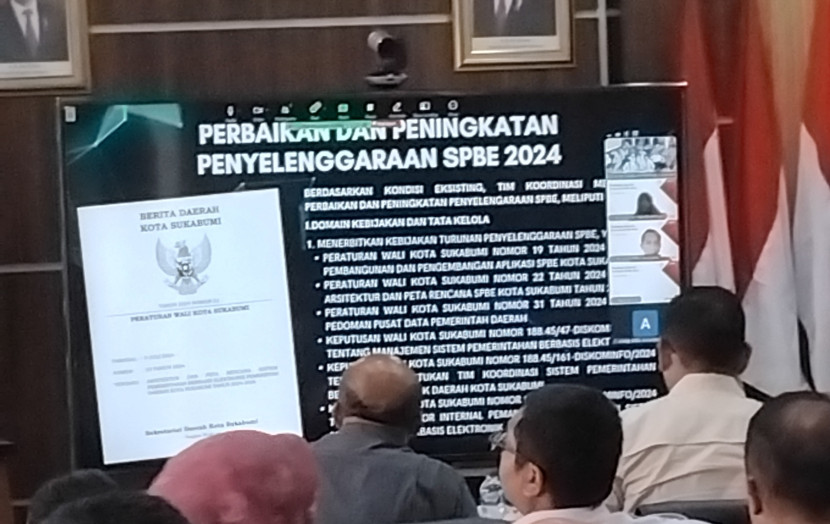 Evaluasi penerapan SPBE Pemkot Sukabumi, Selasa (15/10/2024).