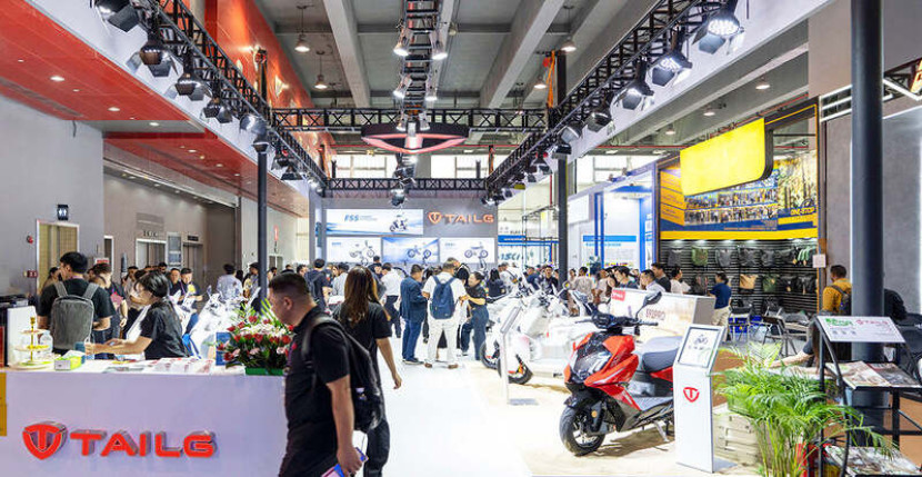 TAILG meluncurkan 20 model produk dari tiga kategori produk -kendaraan listrik roda dua, roda tiga, serta sepeda listrik- di ajang Canton Fair. (Foto: Dok RUZKA INDONESIA)