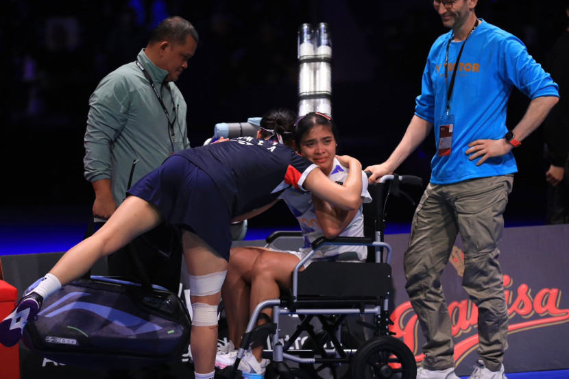 Pemain tunggal putri Indonesia, Gregoria Mariska Tunjung. Tiga wakil Indonesia di semifinal Denmark Open 2024 harus takluk dari lawan-lawannya. (PBSI)