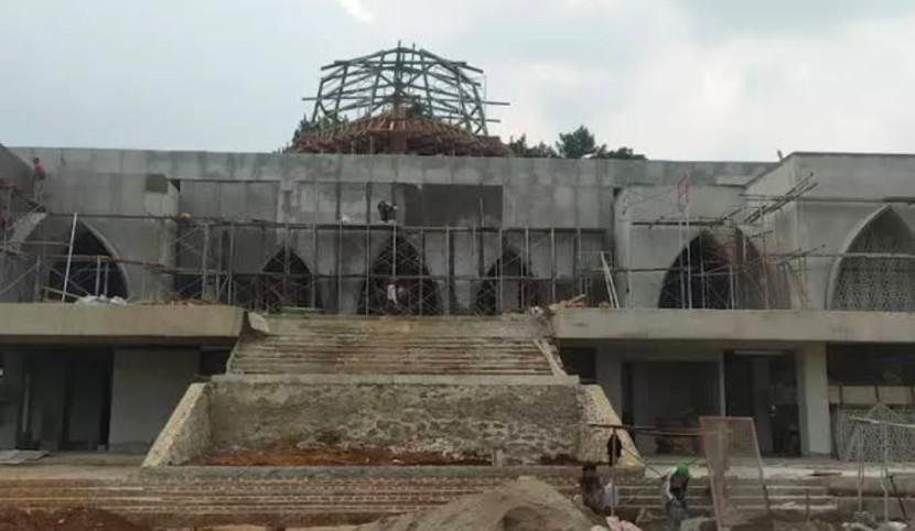 Pembangunan Masjid Raya Kota Depok. (Foto: Dok Radar Depok)