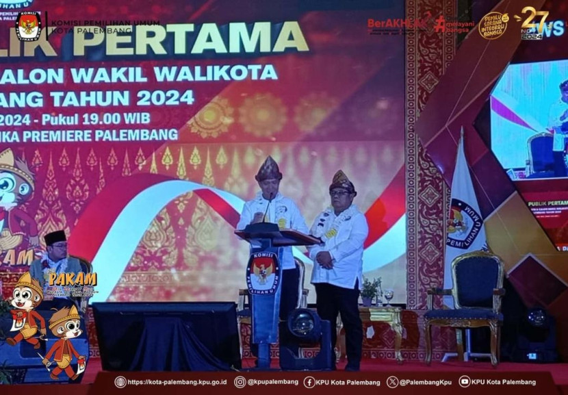 Pasangan nomor urut 3 Yudha Pratomo dan Baharudin. (FOTO: Instagram @kpupalembang)