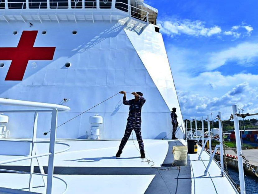 KRI dr Wahidin Sudirohusodo-991 bersandar di Pelabuhan Honiara, Kepulauan Solomon, Jumat (25/10/2024). Sumber: Seputarmiliter.id