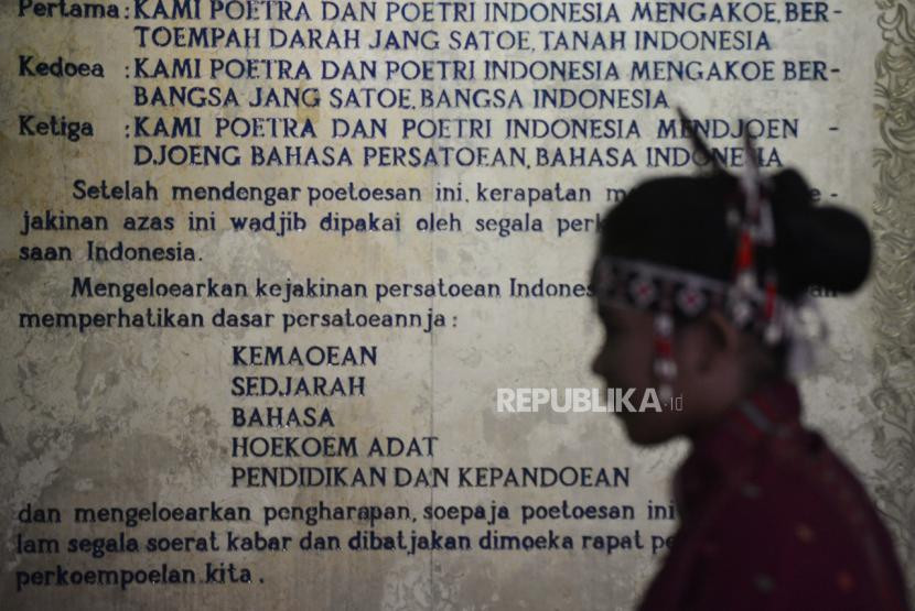 Naskah Sumpah Pemuda. (FOTO: Republika)