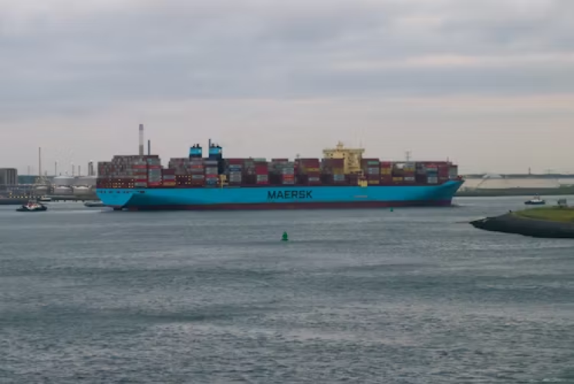 Contoh kapal Maersk. Sumber: Unsplash/Georg Eiermann.