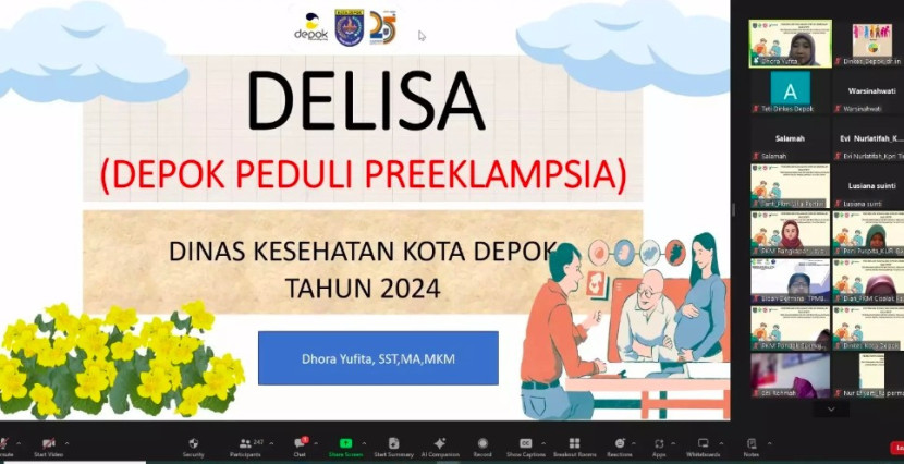 Flayer Depok Peduli Preeklampsia. (Foto: Dok Diskominfo Kota Depok)