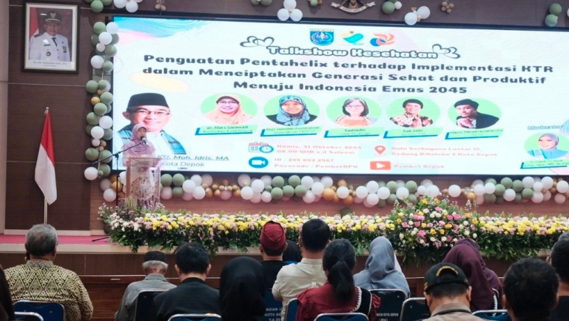 Dinkes Kota Depok gelar talkshow kesehatan, implementasi KTR dalam Menciptakan Generasi Sehat dan Produktif Menuju Indonesia Emas 2045. (Foto: Dok Diskominfo Kota Depok)