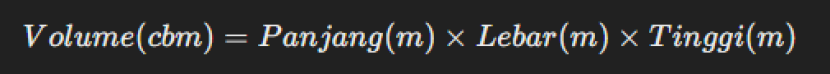 Rumus Hitung Volume (cbm)
