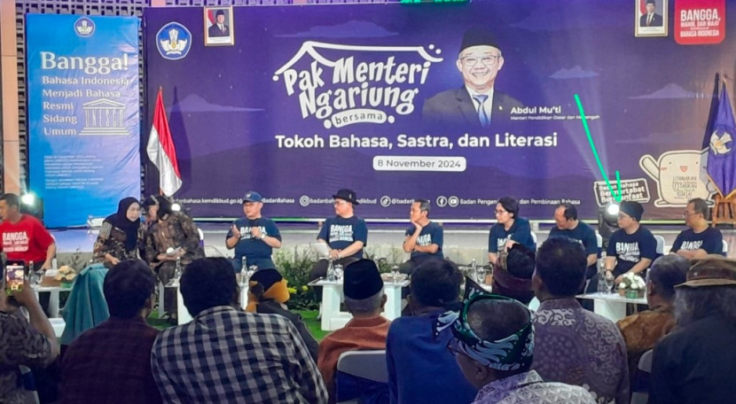 Acara Pak Menteri Ngariung bersama Menteri Pendidikan Dasar dan Menengah Prof Abdul Mu’ti. (Foto: Fanny J Poyk)