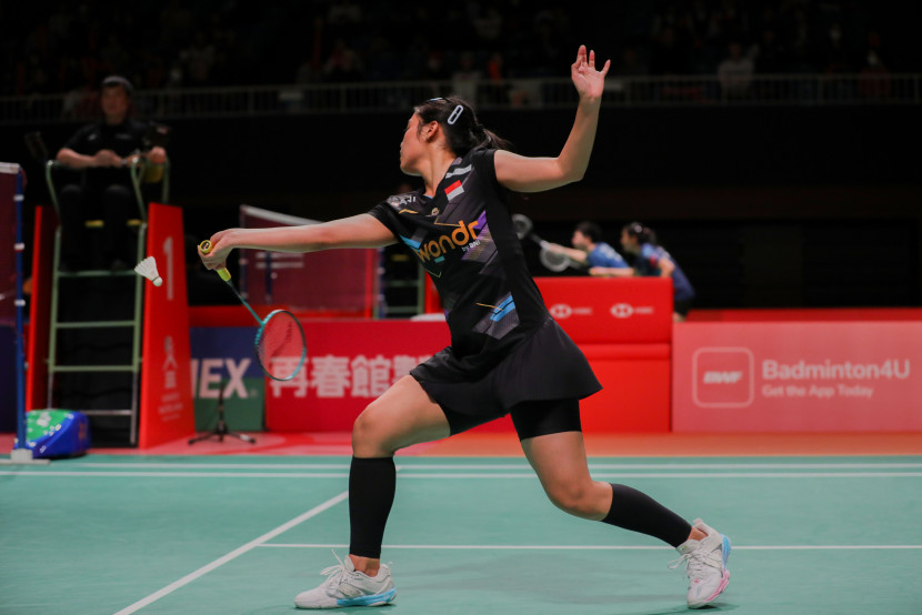 Gregoria Mariska Tunjung dan Jonatan Christie melangkah ke babak kedua Kumamoto Masters 2024. (PBSI)