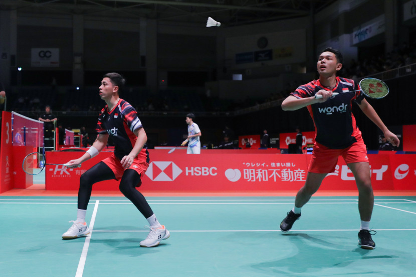 Sebanyak 3 pasangan ganda putra Indonesia lolos ke perempat final Kumamoto Masters 2024. (PBSI)