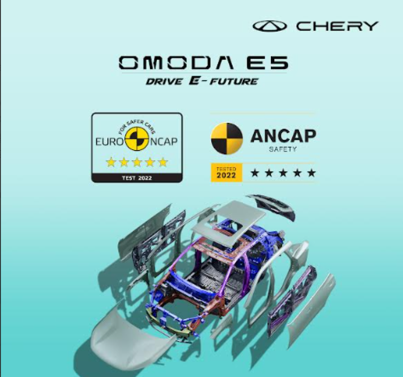 OMODA e5 Raih Bintang Lima di Euro NCAP dan Australasian NCAP