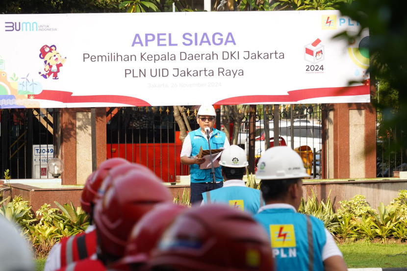 Apel siaga pengamanan kelistrikan Pemilihan Kepala Daerah serentak di Jakarta, kemarin. (Foto: Dok Ruzka Indonesia/PLN) 