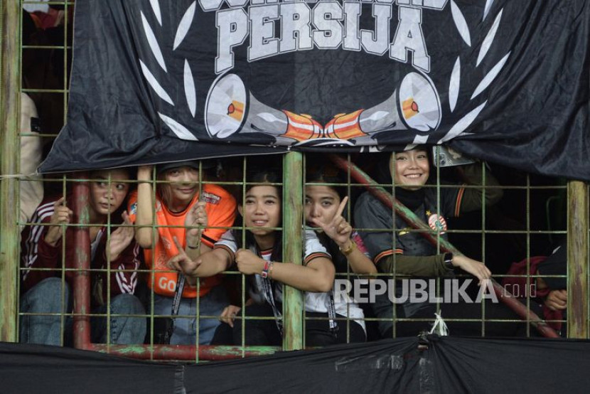 Ilustrasi suporter Persija Jakarta. Foto: Republika/Edwin Dwi Putranto