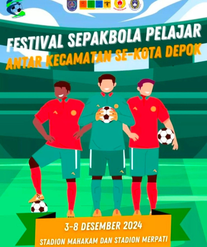 Flayer Festivals Sepakbola Pelajar 2024 se-Kecamatan di Kota Depok. (Foto: Dok Ruzka)