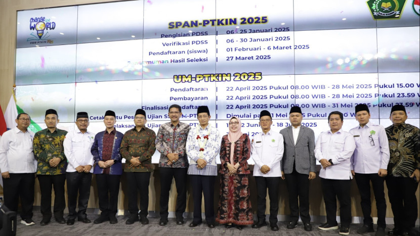 Menteri Agama Nasaruddin Umar membuka Penerimaan Mahasiswa Baru di 58 Perguruan Tinggi Keagamaan Islam Negeri 2025. Foto: Kemenag