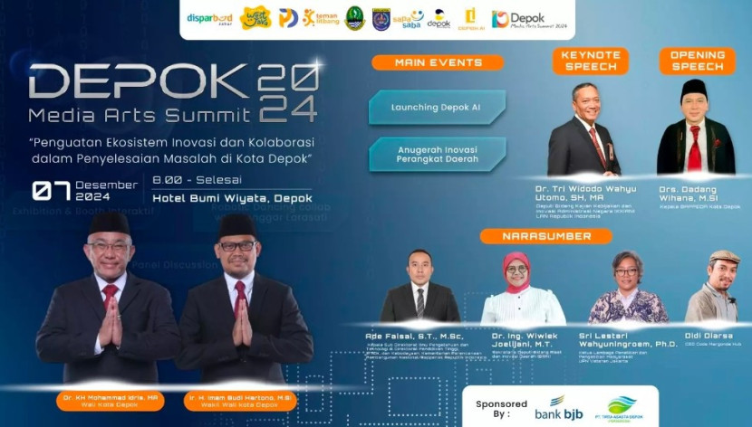 Flayer Depok Media Arts Summit 2024. (Foto: Dok Diskominfo Kota Depok)