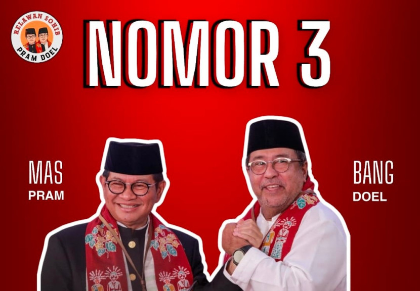 Flayer Paslon Gubernur-Wakil Gubernur Jakarta, Pramono Anung-Rano Karno. (Foto: Dok RUZKA)