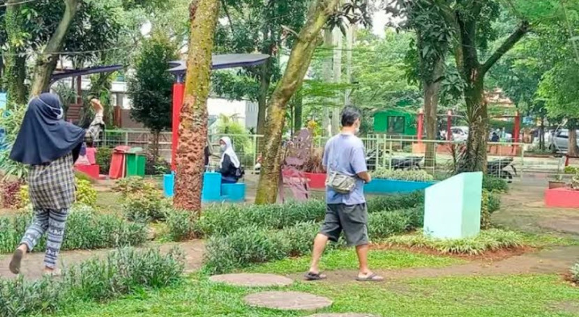 Taman Merak di Kelurahan Limo, Kota Depok diusulkan mendapat sertifikat RBRA dari Kementerian PPPA. (Foto: Dok Radar Depok)