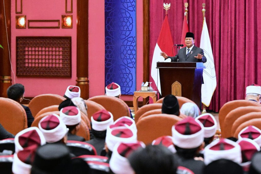 Presiden Prabowo Subianto saat berada di Universitas Al-Azhar, Kairo, Mesir, Rabu (18/12/2024). Sumber: Setpres