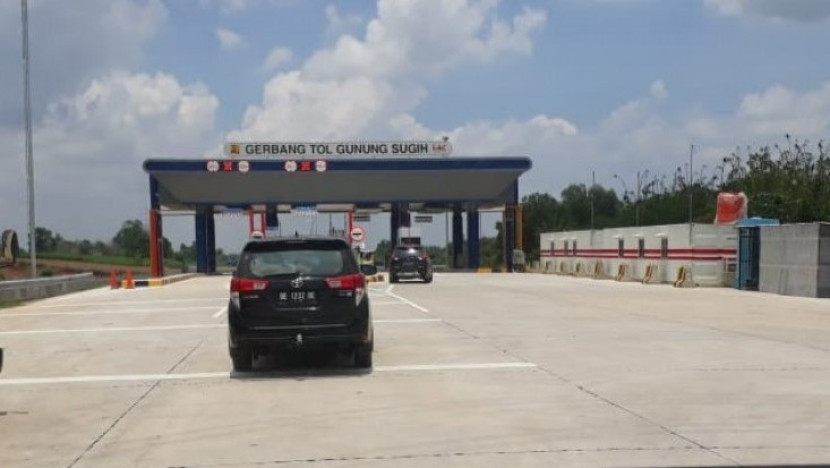 Gerbang Tol Gunungsugih, Lampung. (Foto: SumatraLink.id/Mursalin Yasland)