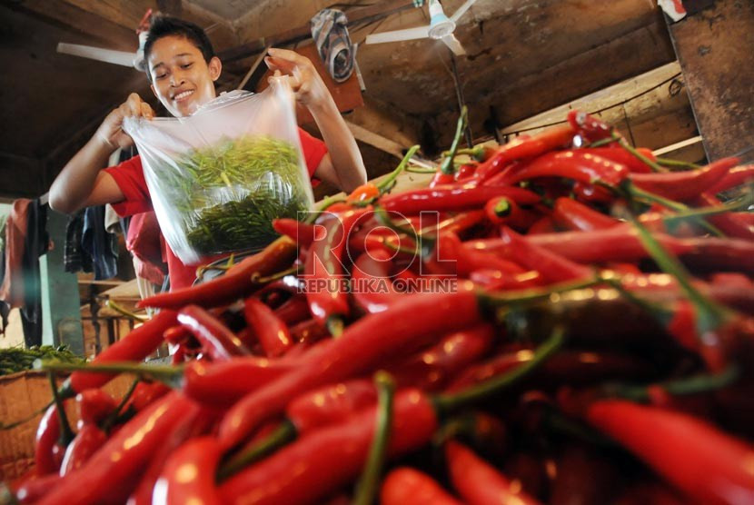 Penjual cabai merah. (Foto: Dok. Republika.co.id)