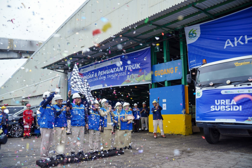 Pelepasan angkutan pupuk terakhir PT Pusri tahun 2024. (FOTO: Humas Pusri)