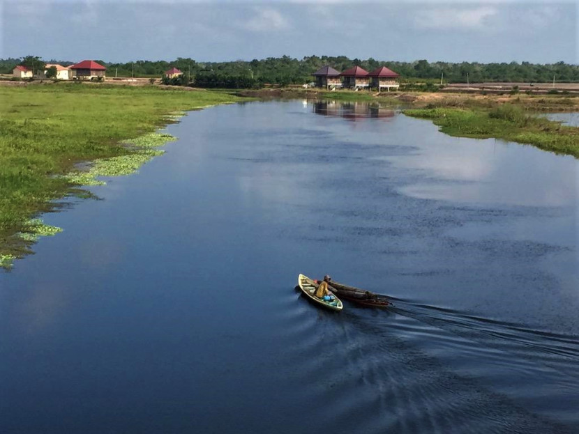 Salah satu sungai di Kabupaten Ogan Ilir. (Sumber Foto: X @helmyyahya)