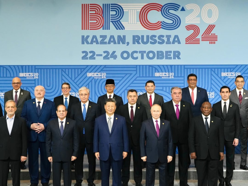 Para kepala negara dan perwakilan pada KTT BRICS 2024 di Kazan, Rusia. (FOTO: IG@sugiono_56)