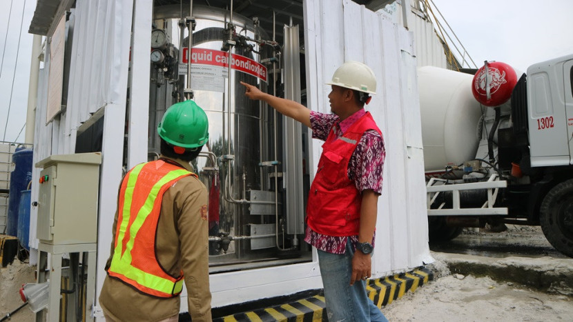 Beton Merah Putih Jadi merupakan beton ramah lingkungan berteknologi carbon injection inovasi Semen Merah Putih. (Foto: Dok Ruzka Indonesia/SMP)