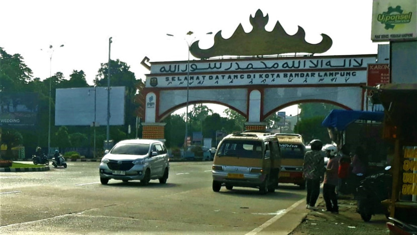 Pintu gerbang Kota Bandar Lampung, ibukota Provinsi Lampung. (Foto: SumatraLink.id/Mursalin Yasland)