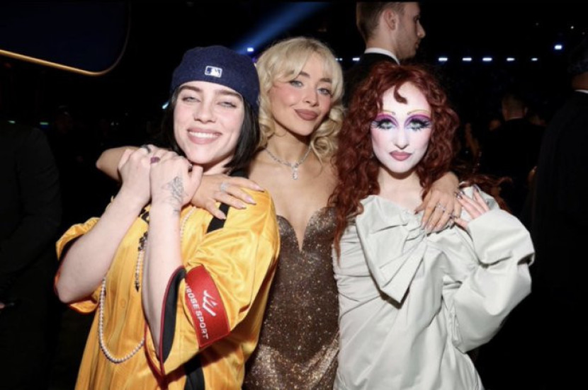 Billie Eilish, Sabrina Carpenter, Chapell Roan, saat hadiri Grammy Awards 2025. (Getty Images)