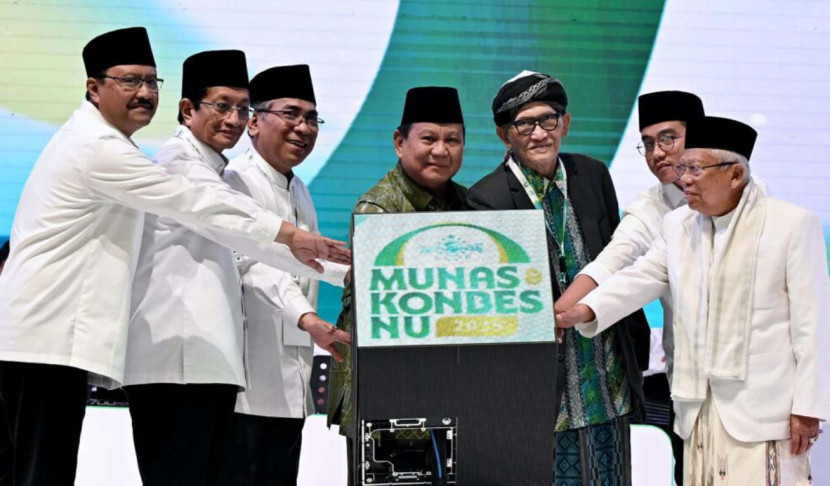 Presiden Prabowo Subianto menghadiri Peringatan Hari Lahir (Harlah) Ke-102 Nahdlatul Ulama (NU) yang diselenggarakan di Istora Senayan, Jakarta, Rabu (05/02/2025). (Foto: Dok BPMI Setpres)