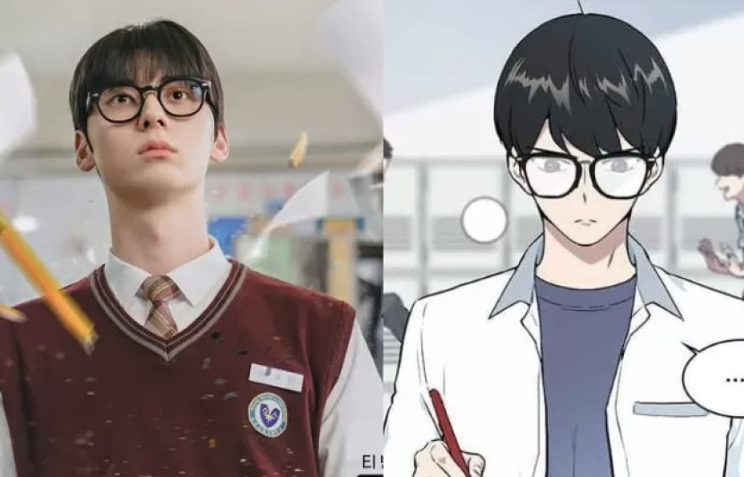 Karakter Yoon Ga Min dalam serial Study Group. (Tving/Webtoon)