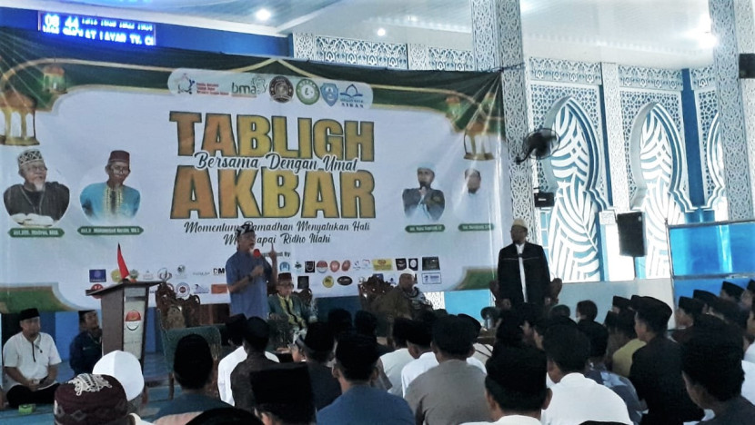 Tablik Akbar menjelang Ramadhan di Masjid Airan Raya, Jatiagung, Lampung Selatan, Ahad (9/2/2025).  (Foto: SumatraLink.id/Mursalin Yasland)