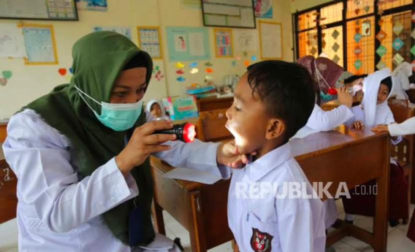 Foto ilustrasi penerapan kesehatan di sekolah. (Foto: Dok REPUBLIKA)