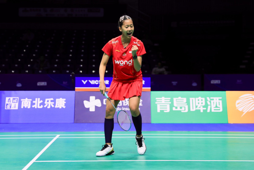 Tim Indonesia lolos ke semifinal Kejuaraan Campuran Asia 2025 setelah mengalahkan China Taipei dengan 3-0. (PBSI)