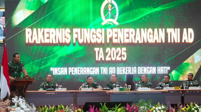 Rakernis Penerangan TNI AD Tahun 2025 di Markas Besar Angkatan Darat (Mabesad), Jakarta, Jumat (14/02/2025). (Foto: Dok RUZKA INDONESIA)