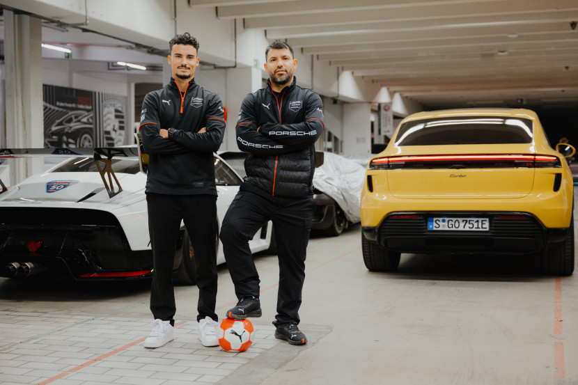 Pascal Wehrlein dan Sergio Agüero (Doc. Porsche).