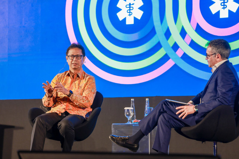 Menteri Kesehatan Republik Indonesia, Budi Gunadi Sadikin saat menjadi narasumber di menghadiri the 10th International Finance Corporation (IFC) Global Private Health Conference yang berlangsung di Nusa Dua, Bali pada tanggal 18-20 Februari 2025